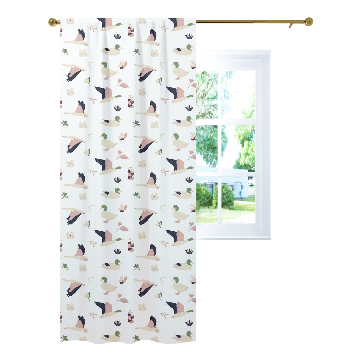 Duck Curtain, Single Panel, Modern nursery decor