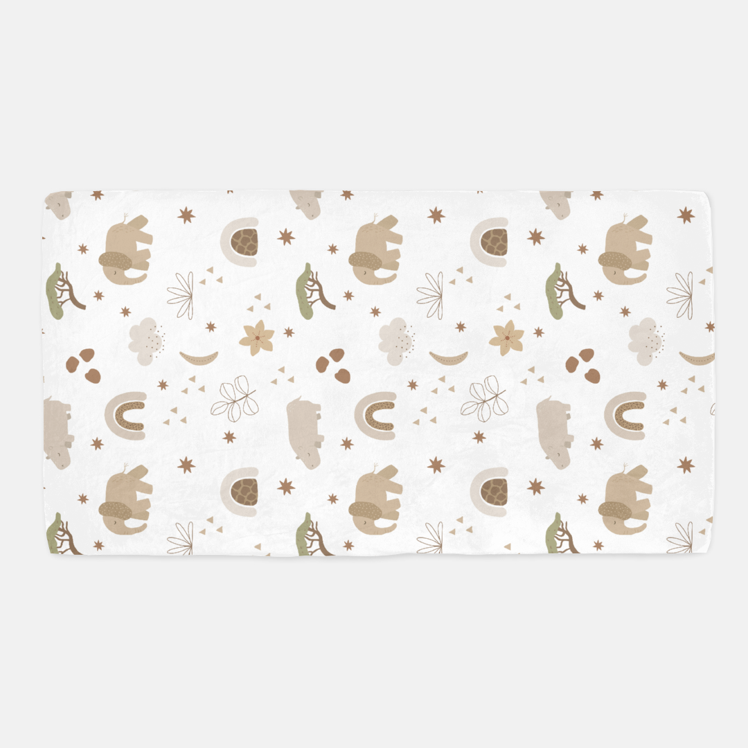 Safari Crib Sheet, Boho Nursery Bedding- Modern Safari