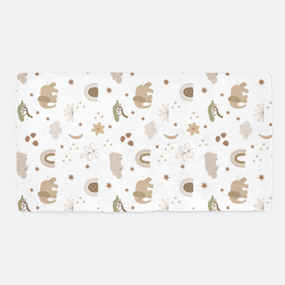 Safari Crib Sheet, Boho Nursery Bedding- Modern Safari