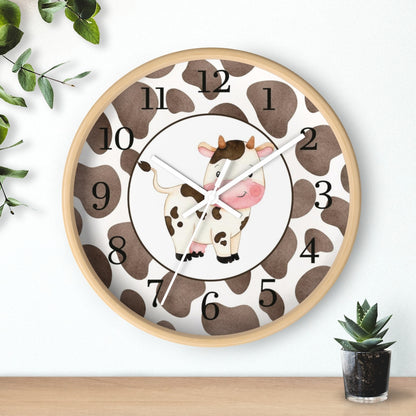 Cow Kids Wall Clock | Farm Nursery Decor