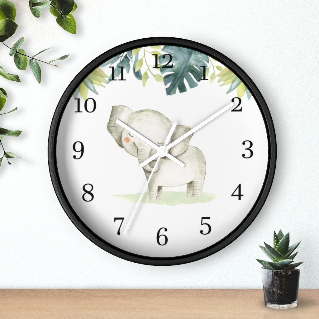 Elephant Clock, Safari Nursery decor - Baby Africa