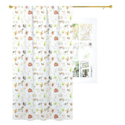 Farm Curtain, Single Panel, Farm nursery decor - Oliver's Ranch