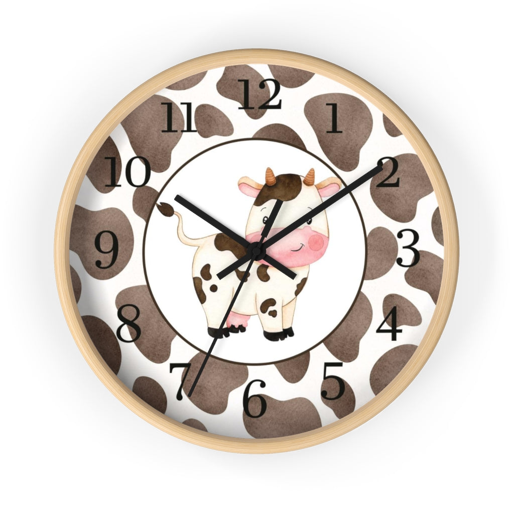 Cow Kids Wall Clock | Farm Nursery Decor