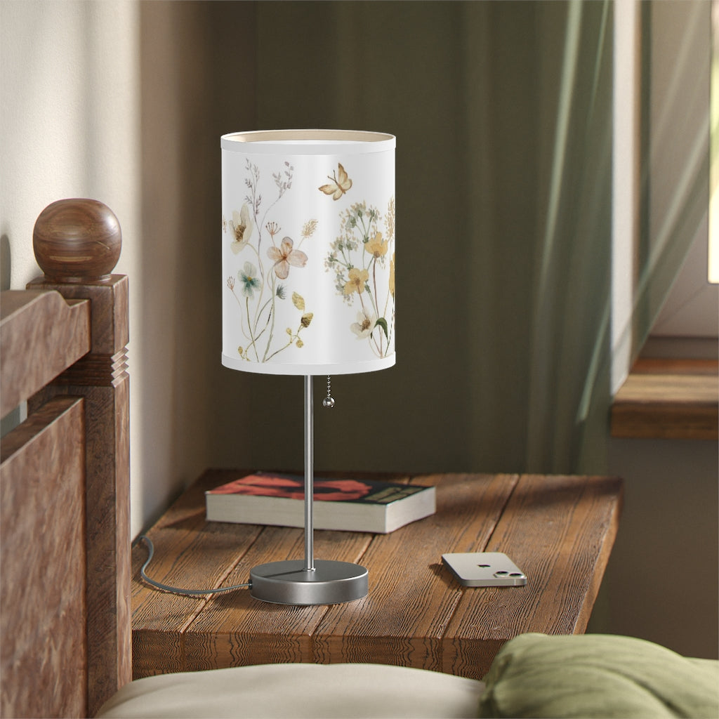 Wildflower Lamp, Wild flowers Nursery decor - Mustard Wildflowers