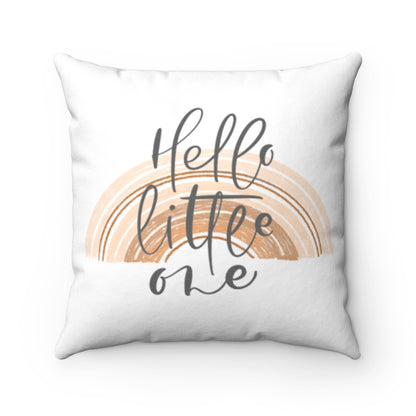 Hello Little One Pillow Case, Rainbow Nursery Decor - Earthy Rainbow