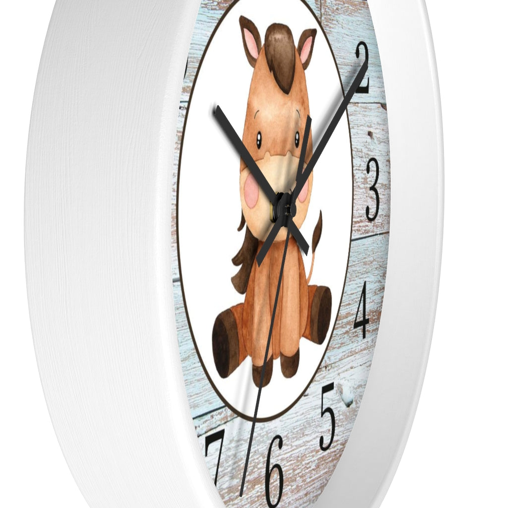 Horse Kids wall clock | Farm Nursery Decor