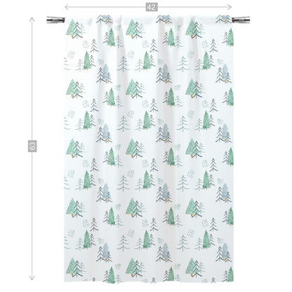 Scandinavian Pine Trees Curtains, Forest Nursery Decor - Scandi Woodland