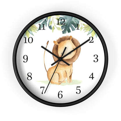 Lion Kids wall clock | Jungle nursery décor - Baby Africa