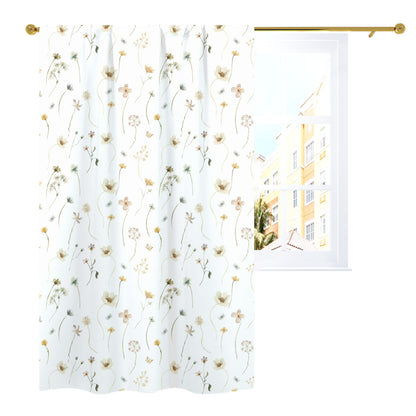 Wildflower curtains, Wild Flowers Nursery Decor - Mustard Wildflowers