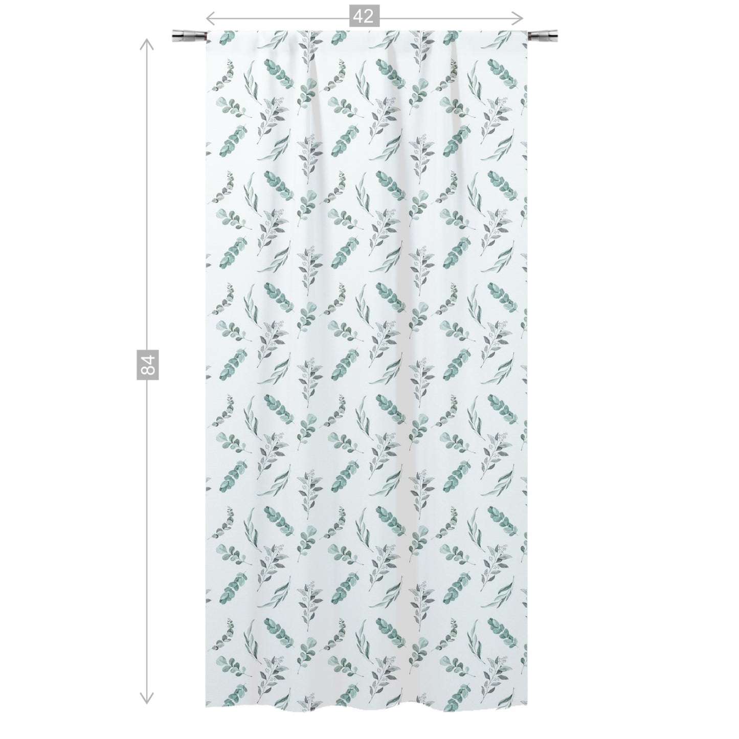 Eucalyptus Curtain, Single Panel, Leaves nursery decor - Greenery Woodland