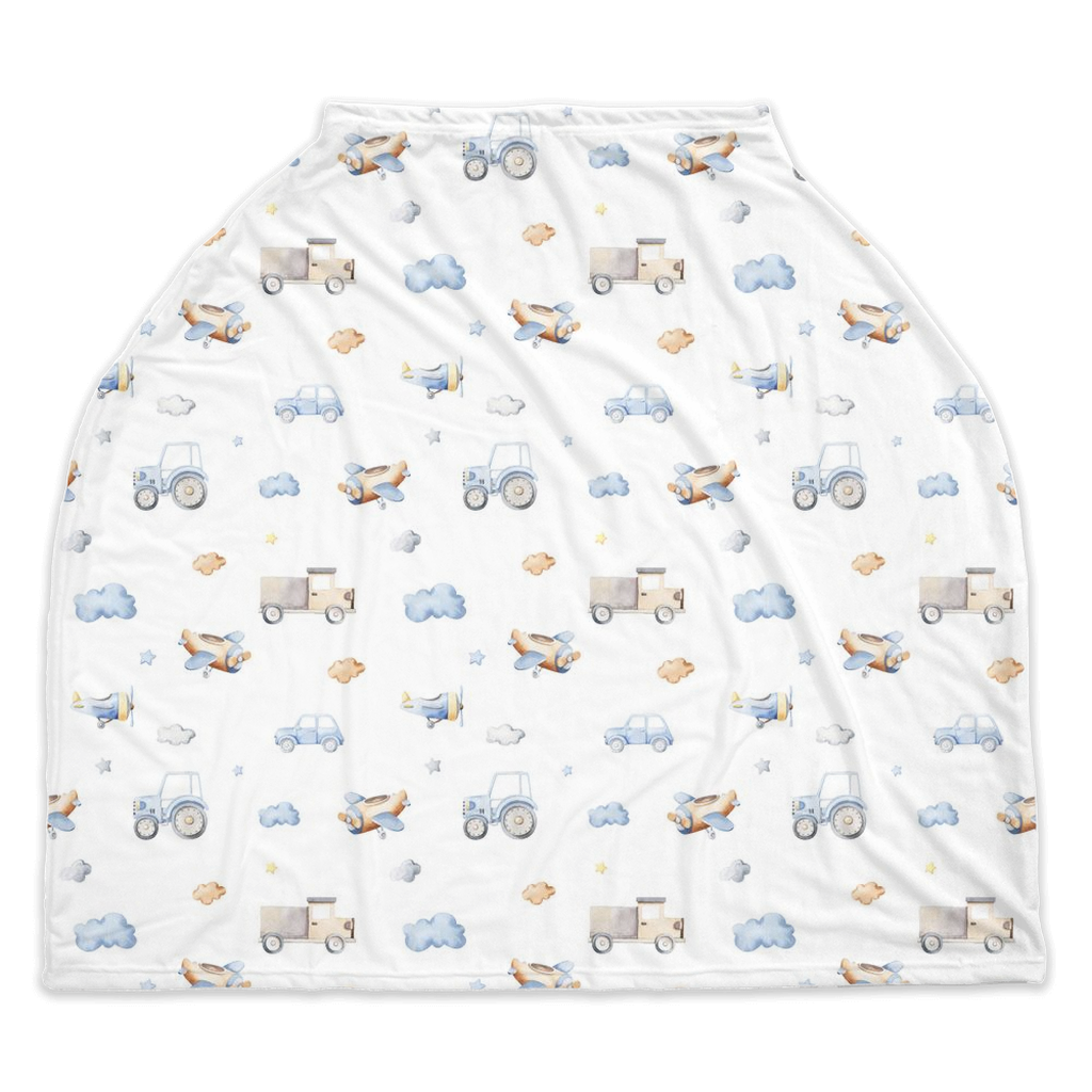 Transport Vehicles Car Seat Cover, Transport nursing cover - Blue Transportation