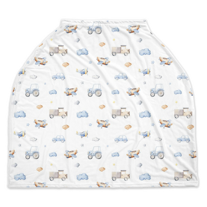 Transport Vehicles Car Seat Cover, Transport nursing cover - Blue Transportation