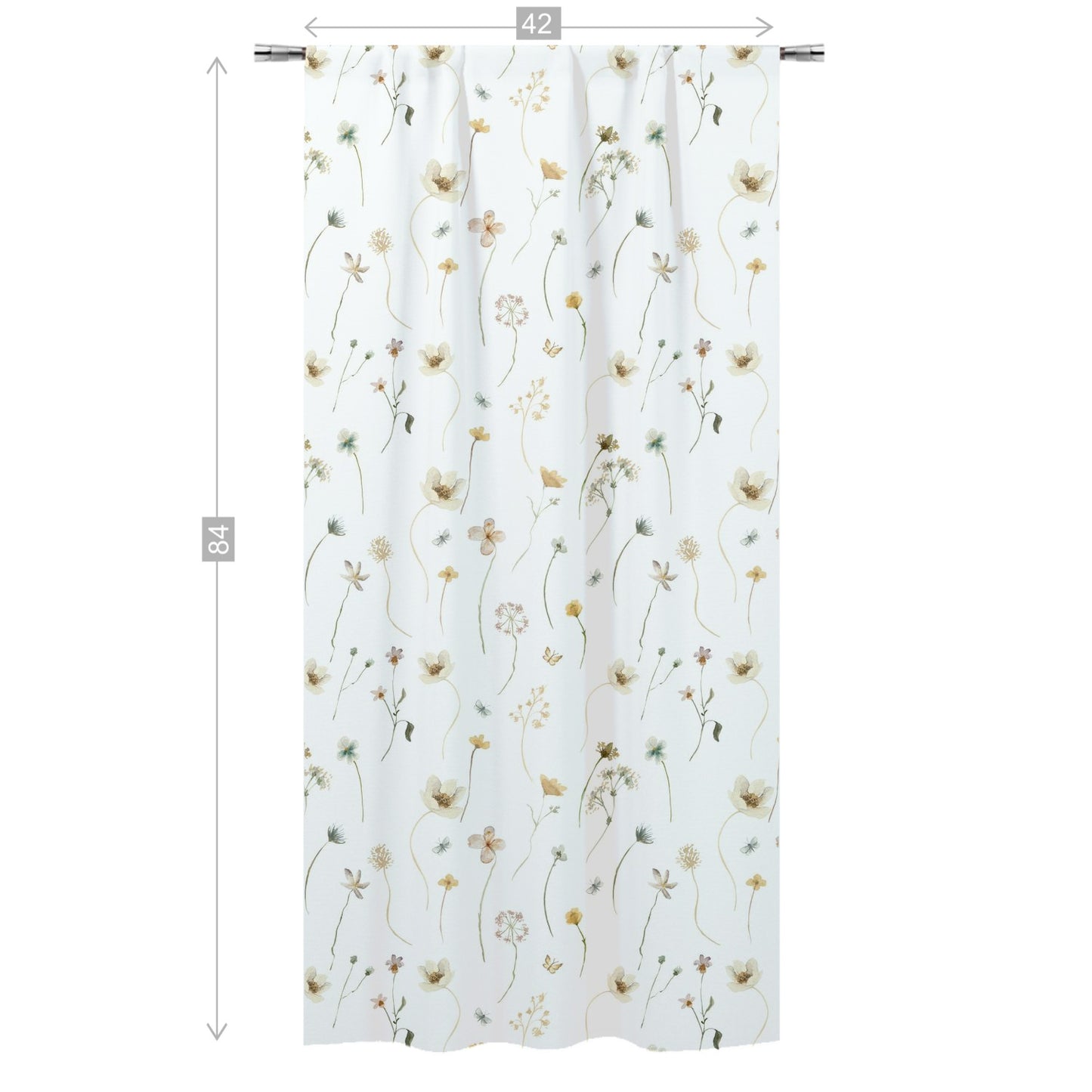 Wildflower curtains, Wild Flowers Nursery Decor - Mustard Wildflowers