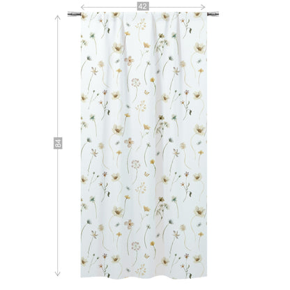 Wildflower curtains, Wild Flowers Nursery Decor - Mustard Wildflowers