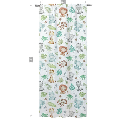 Safari animals Curtain, Single Panel, Safari nursery decor - Cute safari