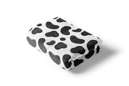 Cow Print Minky Blanket, Farm Nursery Bedding - Morgans Farm