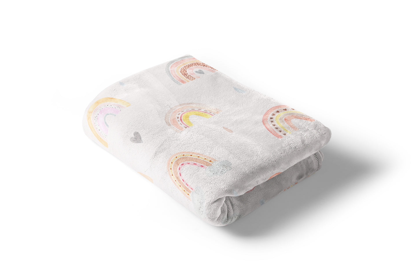 Rainbow Minky Blanket, Rainbow Nursery Bedding - Cotton Rainbow