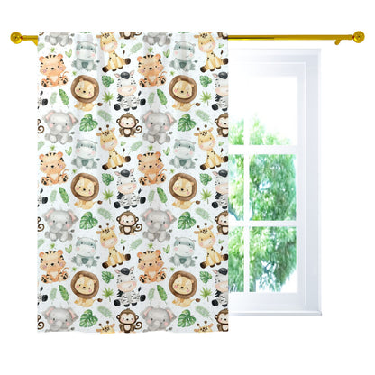 Safari animals Curtain, Single Panel, Safari nursery decor - Safari Explorer