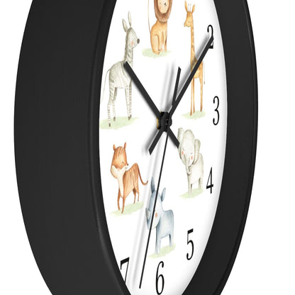 Safari animals clock, Jungle Nursery Decor - Baby Africa