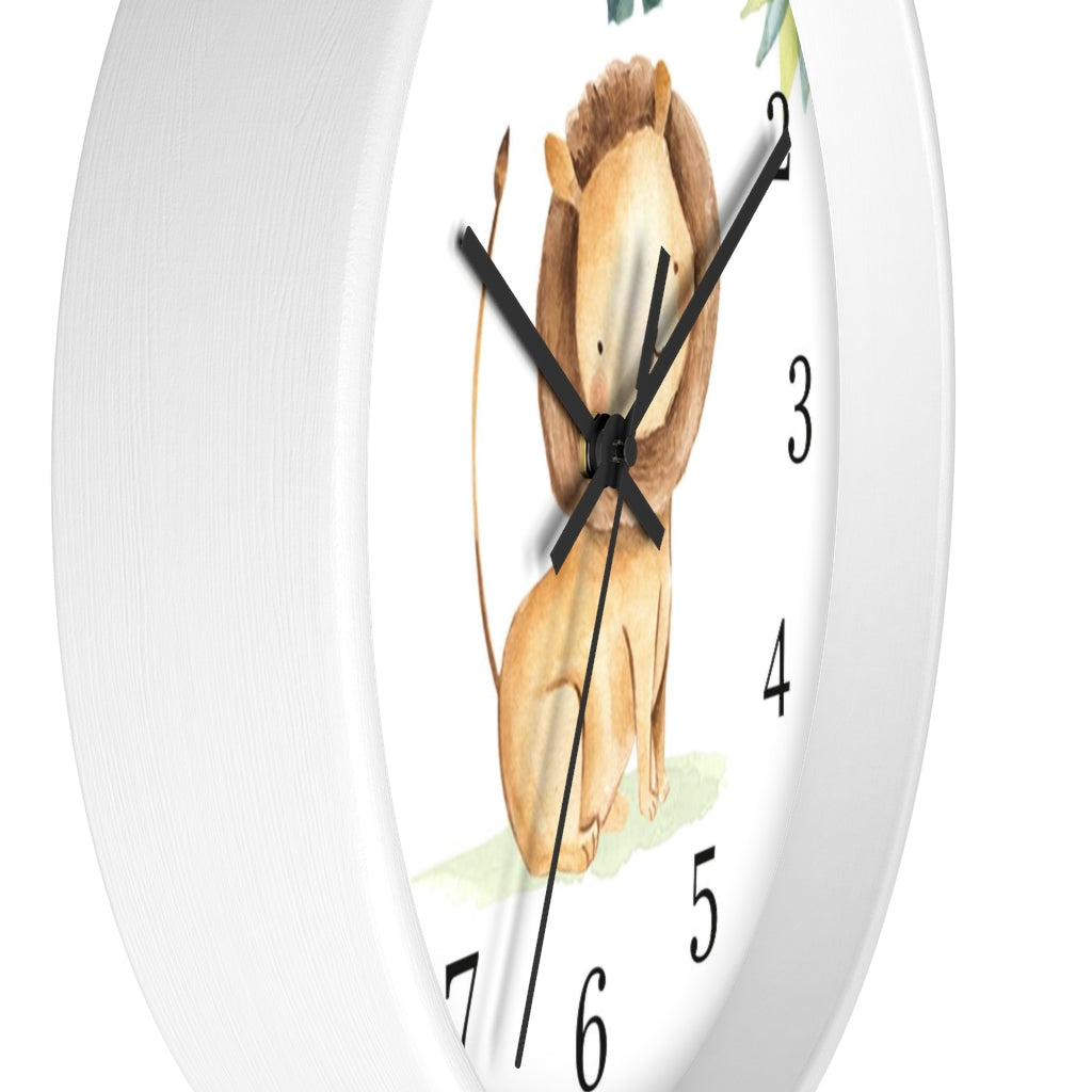 Lion Kids wall clock | Jungle nursery décor - Baby Africa