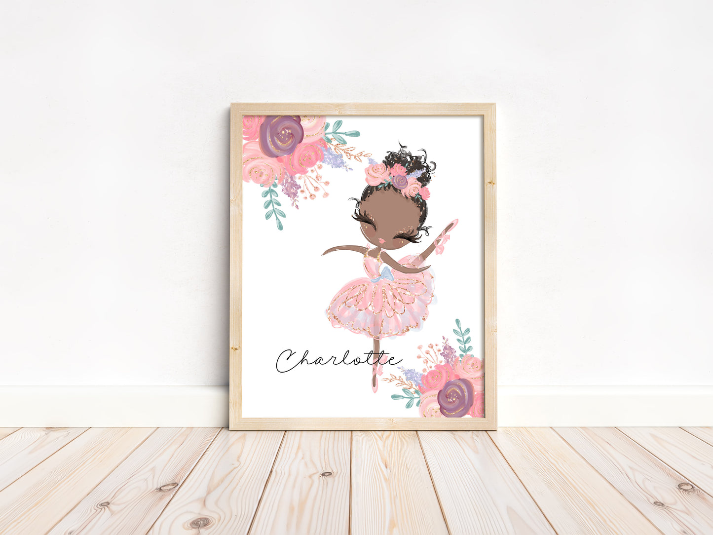 Personalized Ballerina Wall Art, Ballet Nursery Décor Set of 3 Unframed Prints - Sweet Ballet