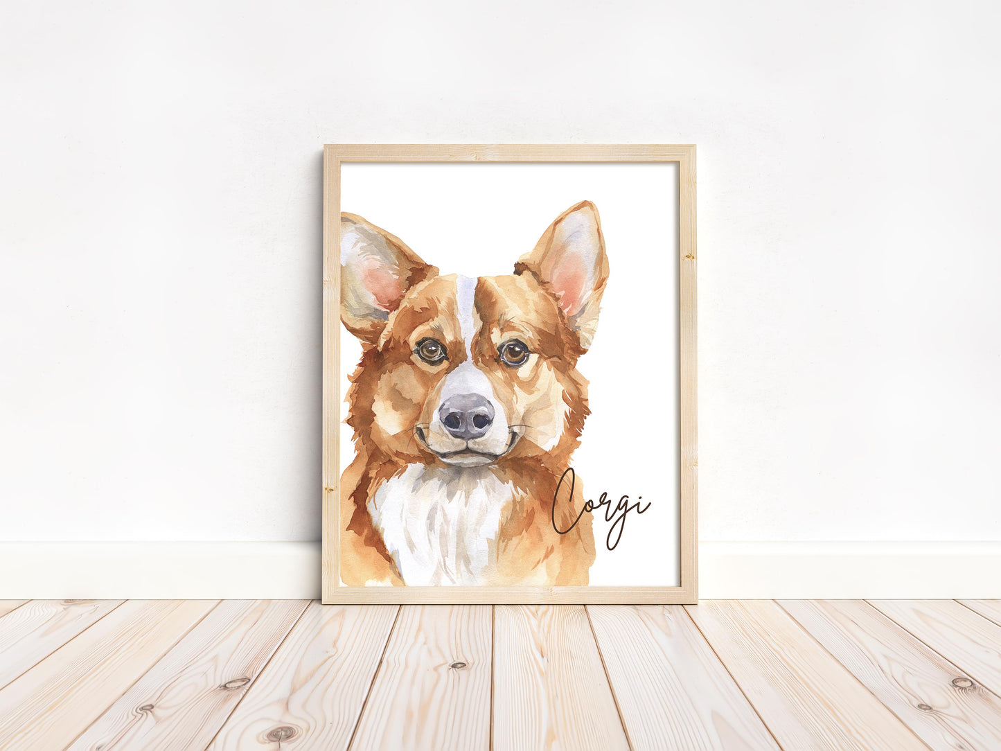 Corgi Dog Wall Art, Dog Nursery Print