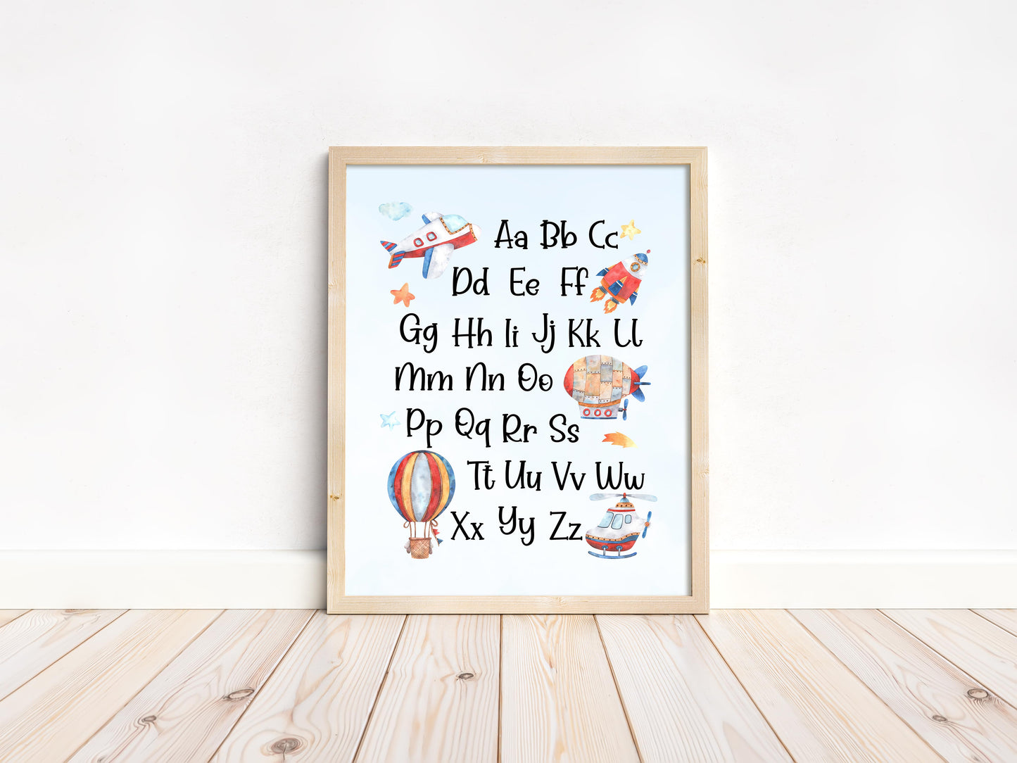 PRINTABLE Transportation Alphabet Wall Art, Abc Nursery Print