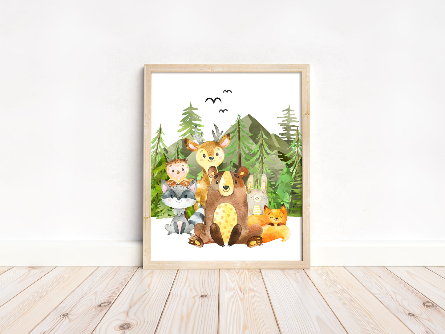 PRINTABLE Woodland Wall Art,  WoodlandNursery Print