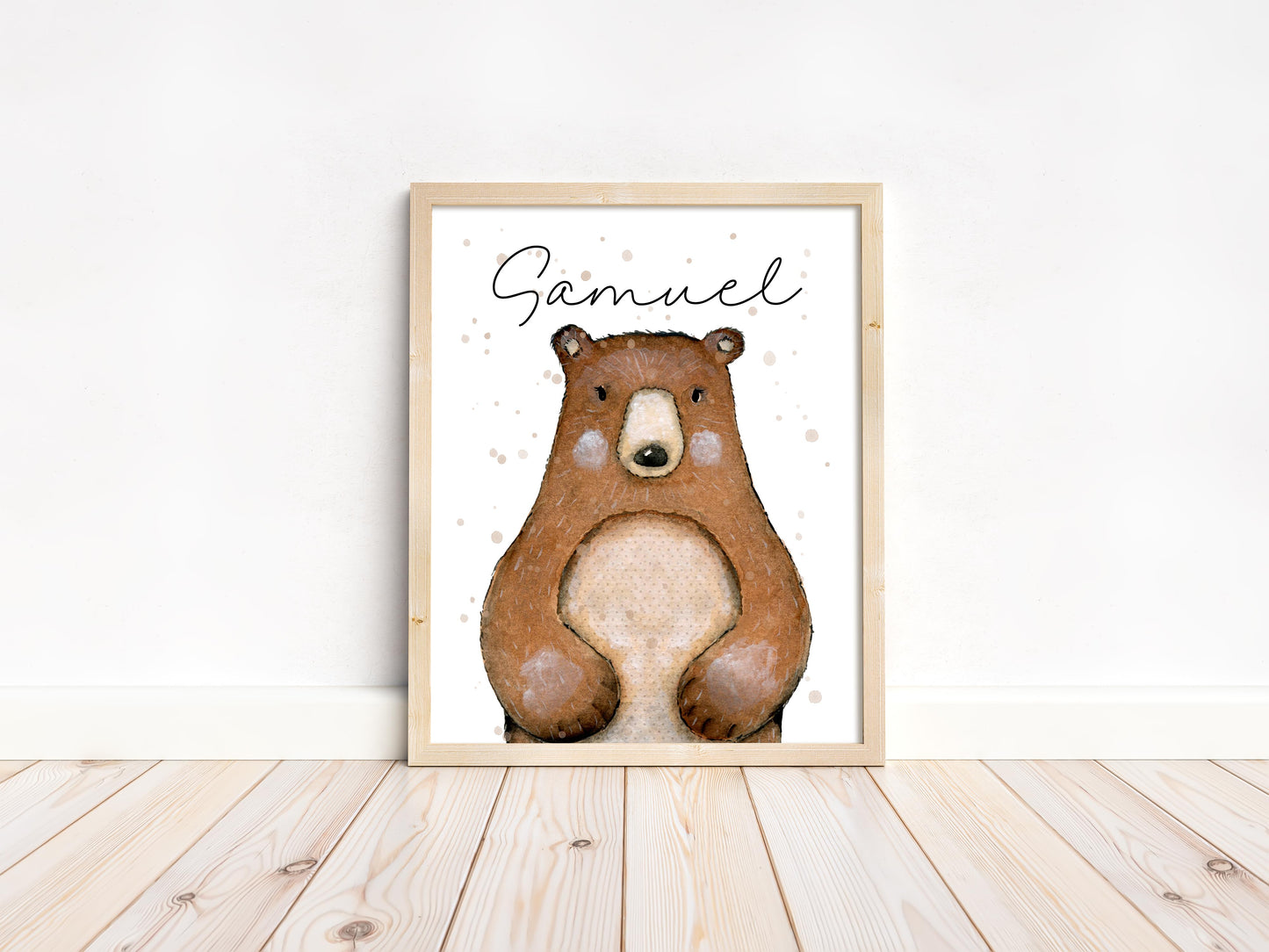 Personalized name Wall art, Bear Nursery Decor