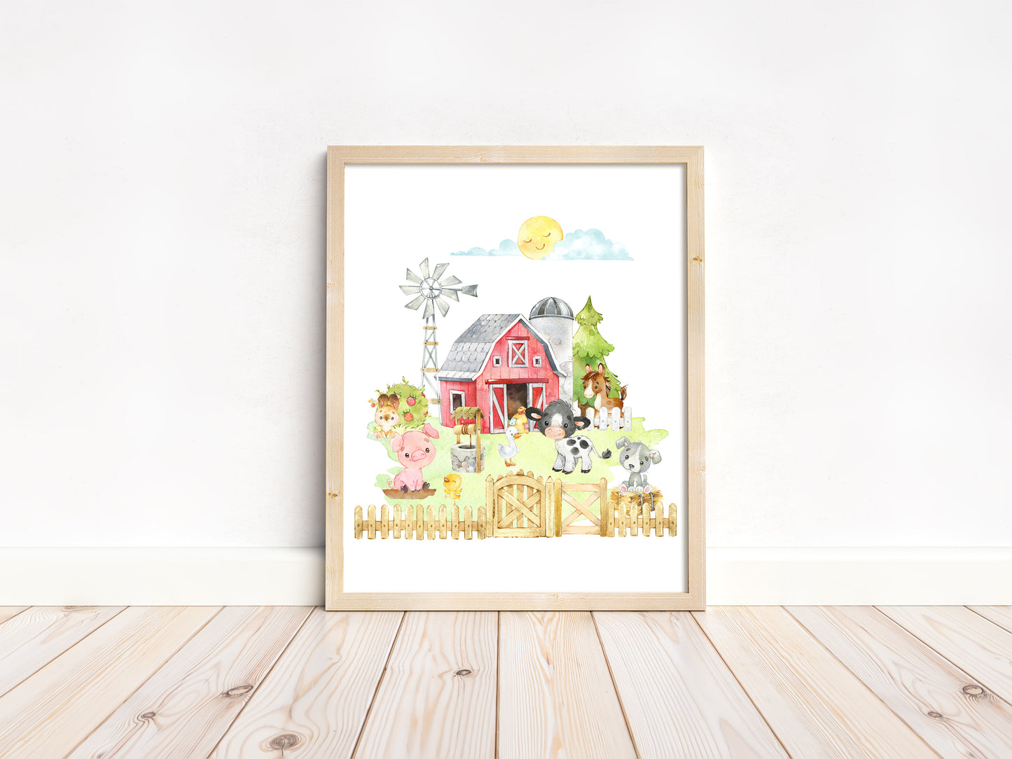 Farm Animals Wall Art, Farm Nursery Print - Farm Babies