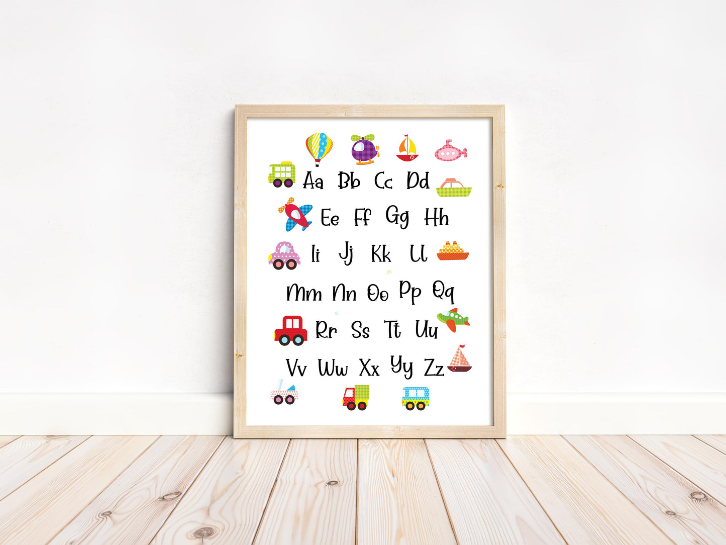 PRINTABLE Alphabet Wall Art, Transportation Nursery Print