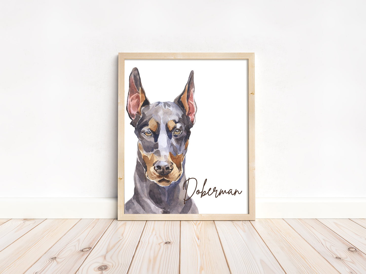 Doberman Pinscher Wall Art, Dog Nursery Print