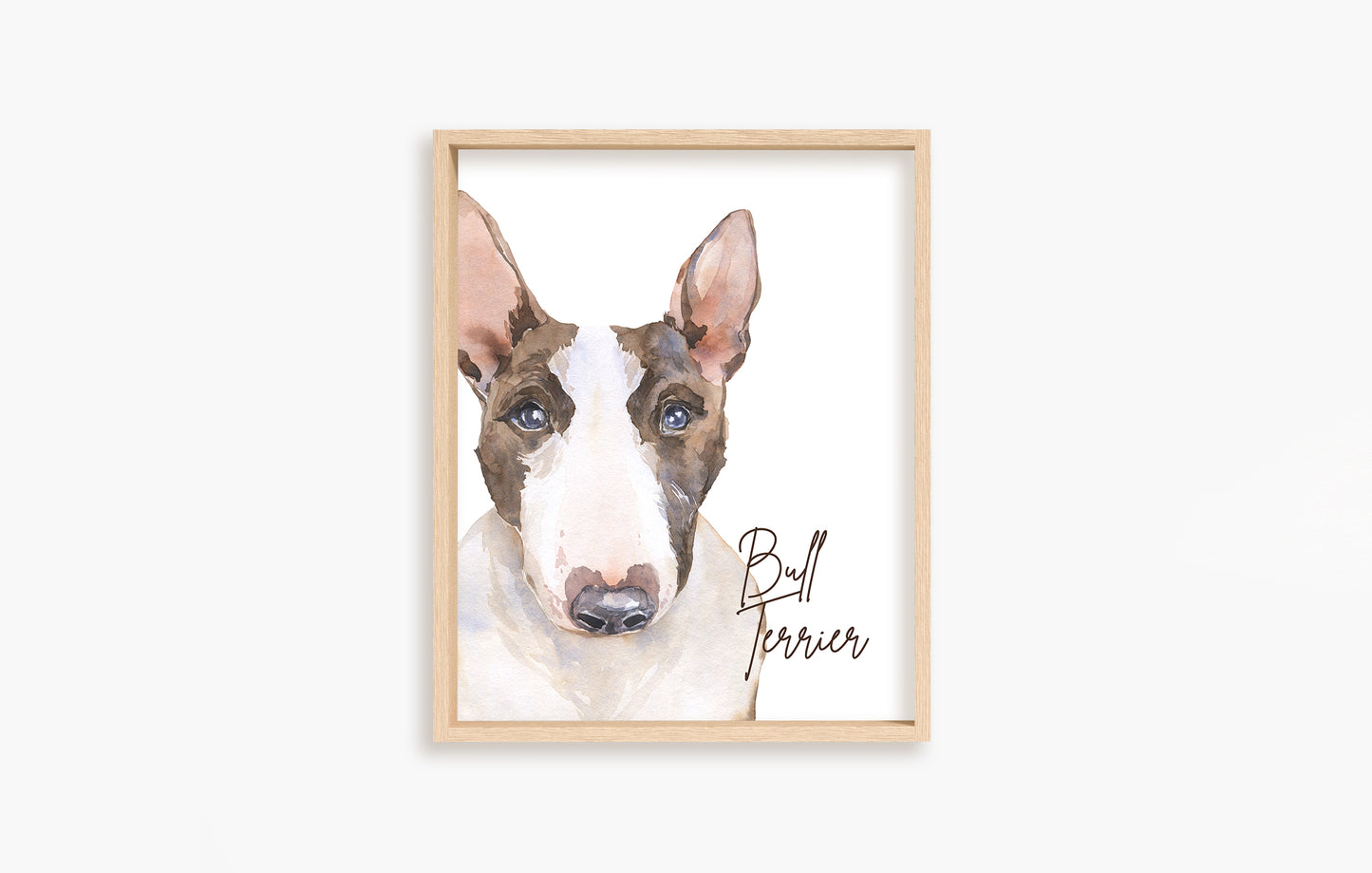 Bull Terrier Dog Wall Art, Dog Nursery Print