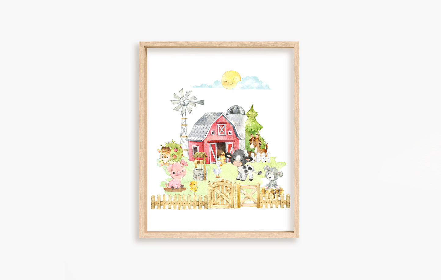 Farm Animals Wall Art, Farm Nursery Print - Farm Babies