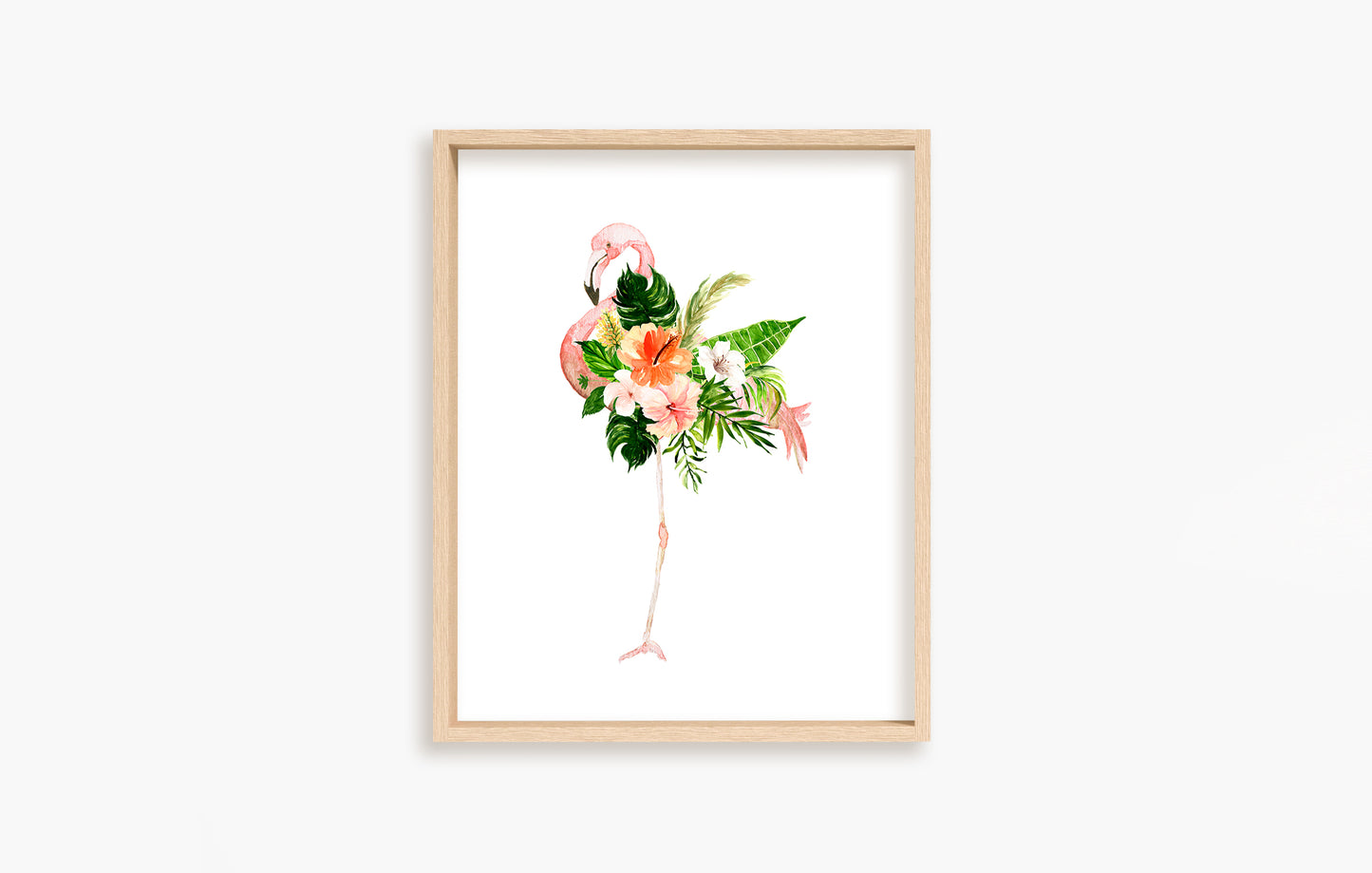 Personalized Flamingo Wall Art, Girl Nursery Decor - Set of 3 Unframed Prints