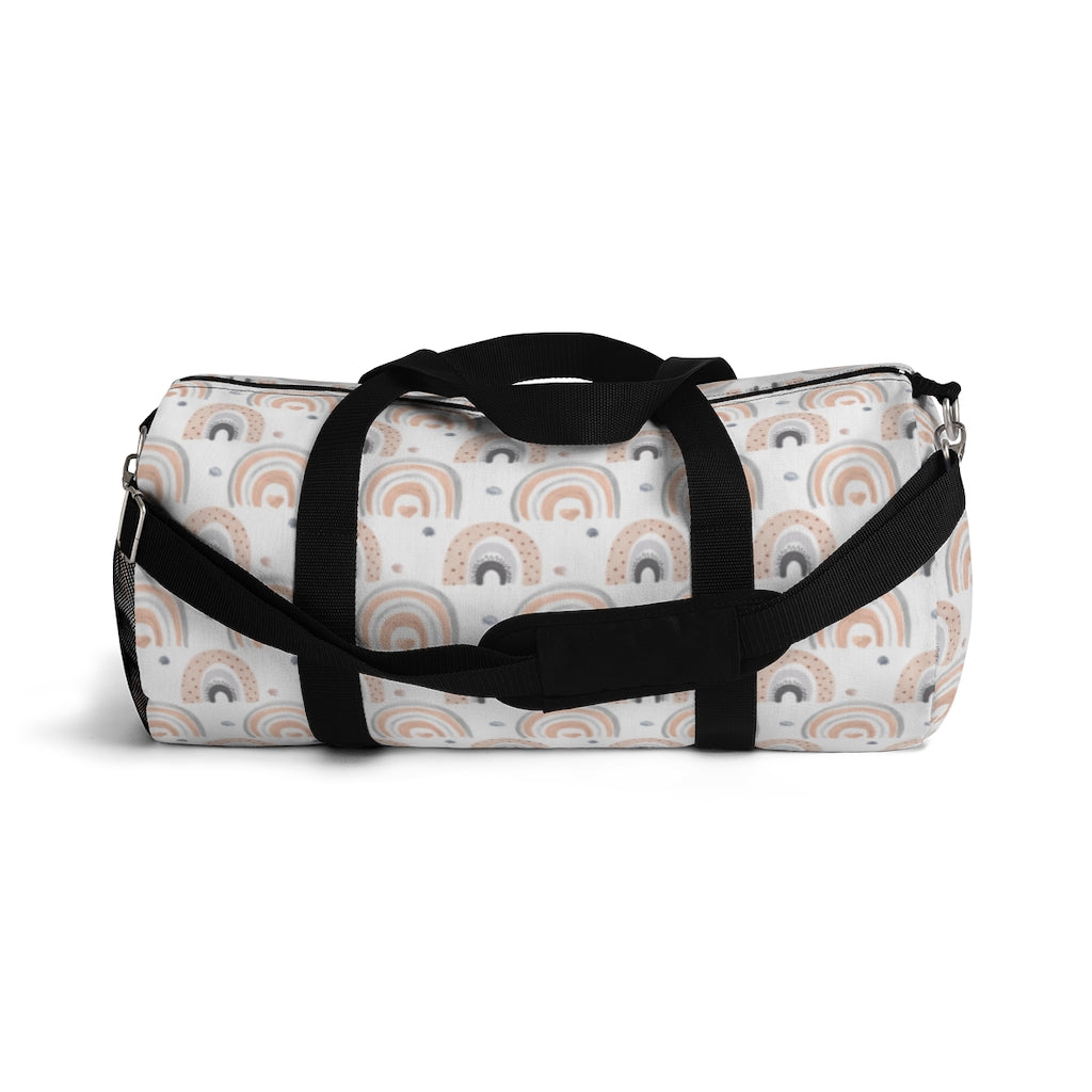 Dots Rainbow Duffel Bag, Rainbow Hospital Bag - Blush Rainbow