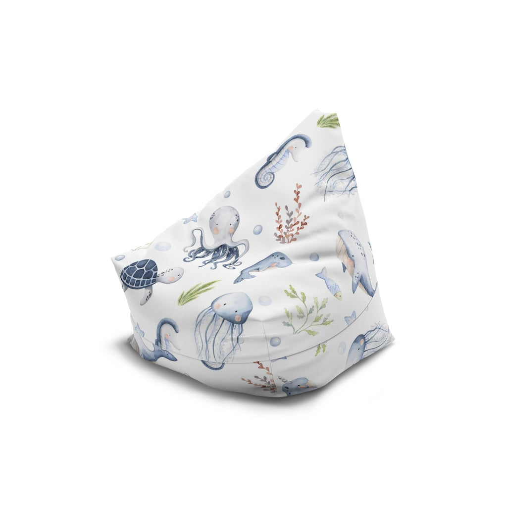 Under the sea Bean Bag Chair Cover, Ocean Animals Kids room decor - Little Ocean