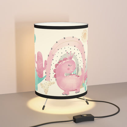 Pink dinosaur lamp, Dinosaur nursery decor - Pink Dinosaur