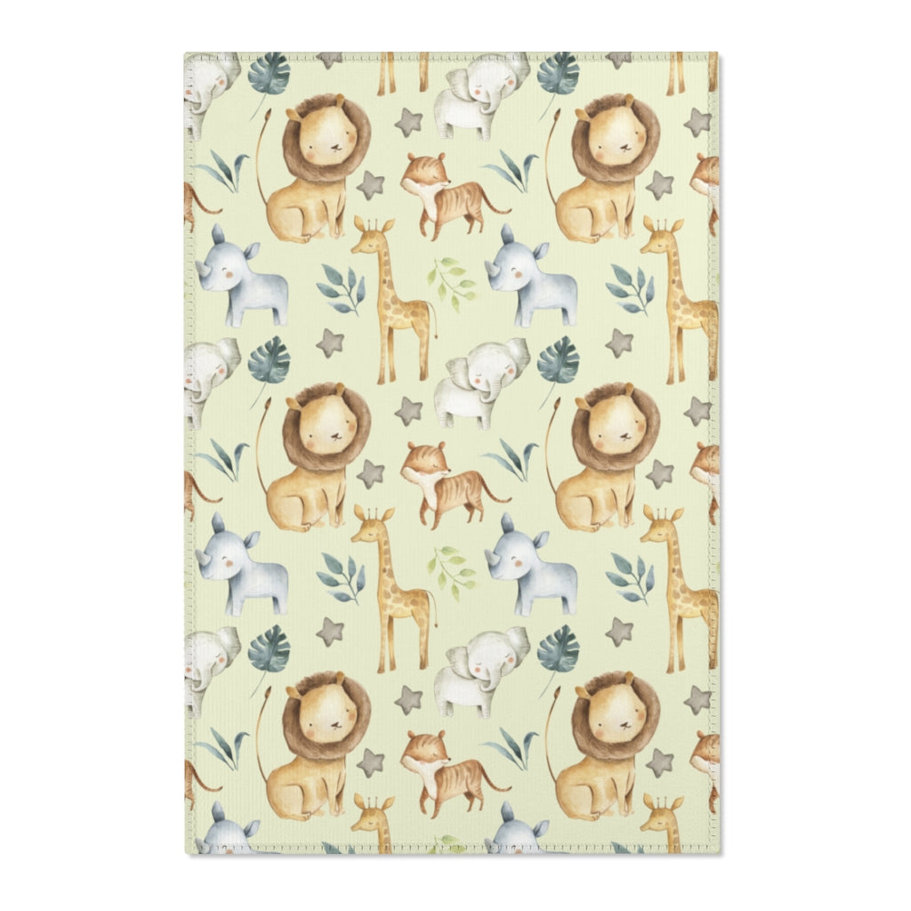 Safari Nursery Rug, Jungle Kids Room Decor - Baby Africa