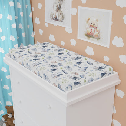 Ocean Changing Pad Cover, Under The Sea Nursery Decor - Little Ocean