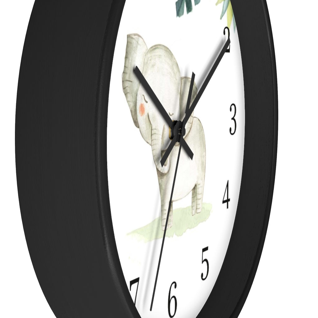 Elephant Clock, Safari Nursery decor - Baby Africa