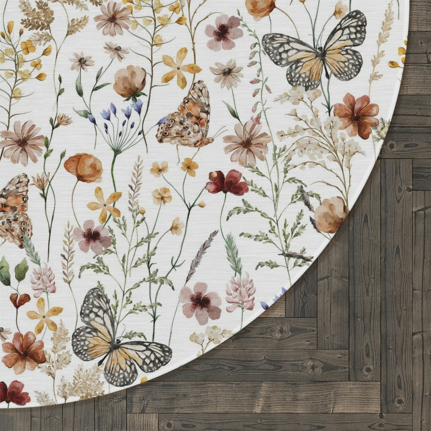 Wildflower nursery decor, Butterfly rug, Butterfly garden