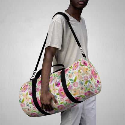 Floral Duffel Bag, Floral Overnight Bag - Spring Bloom