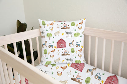 Farm Pillow COVER, Barnyard Nursery Decor - Farm Sweet Farm