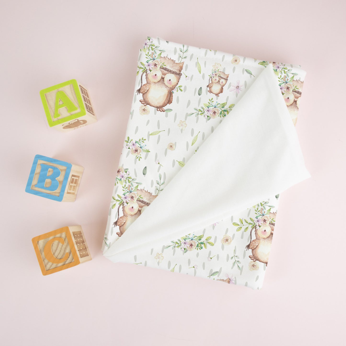 Boho Owl Swaddle Set, Owl Hospital Baby Girl Blanket