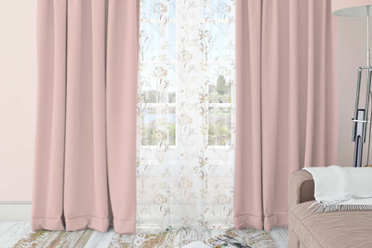 Cream Wild Flower Sheer Curtain, Boho Floral Nursery Decor - Mustard Wildflowers