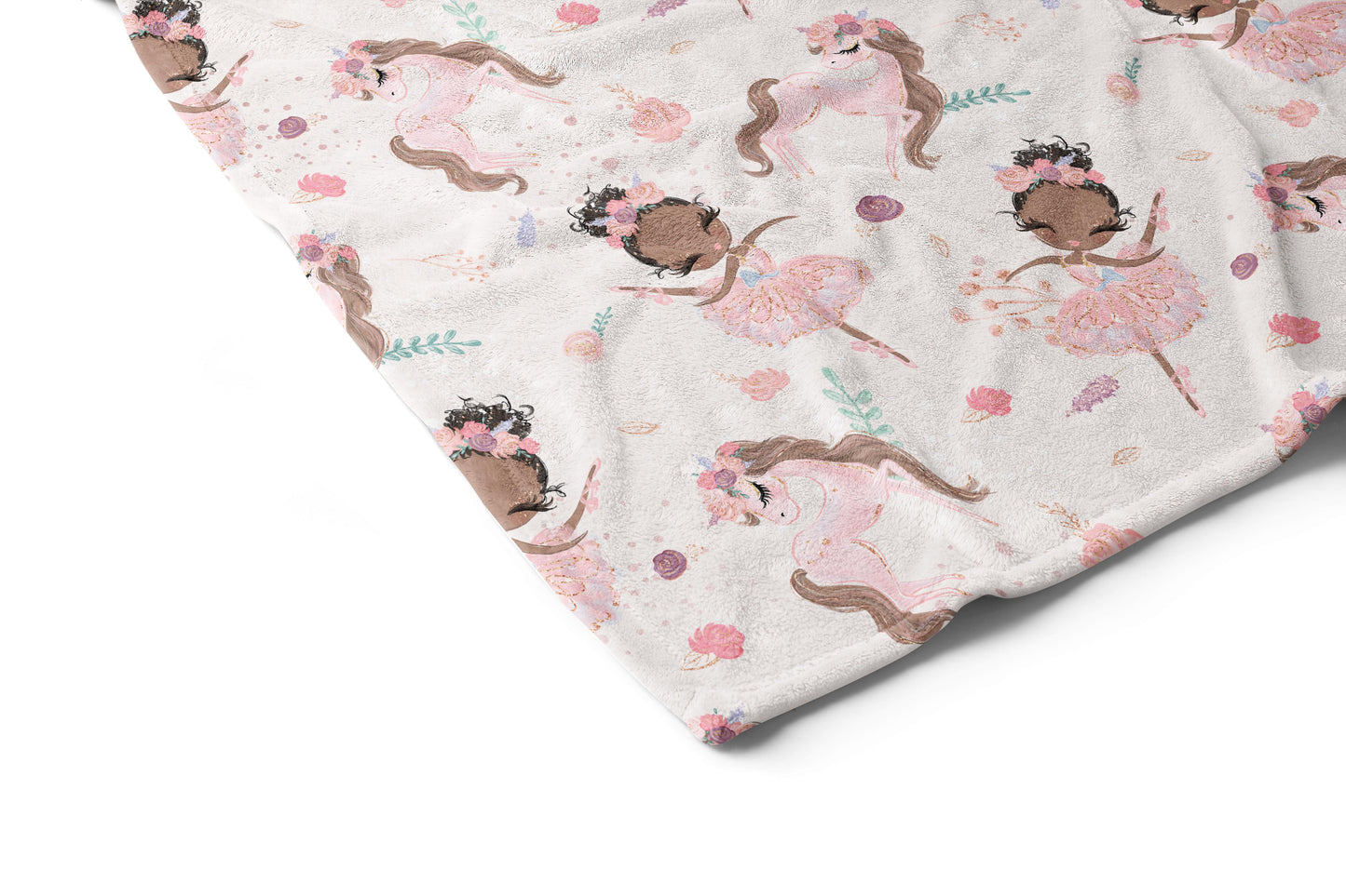 Ballerina Minky Blanket, Ballet Nursery Bedding - Sweet Ballet