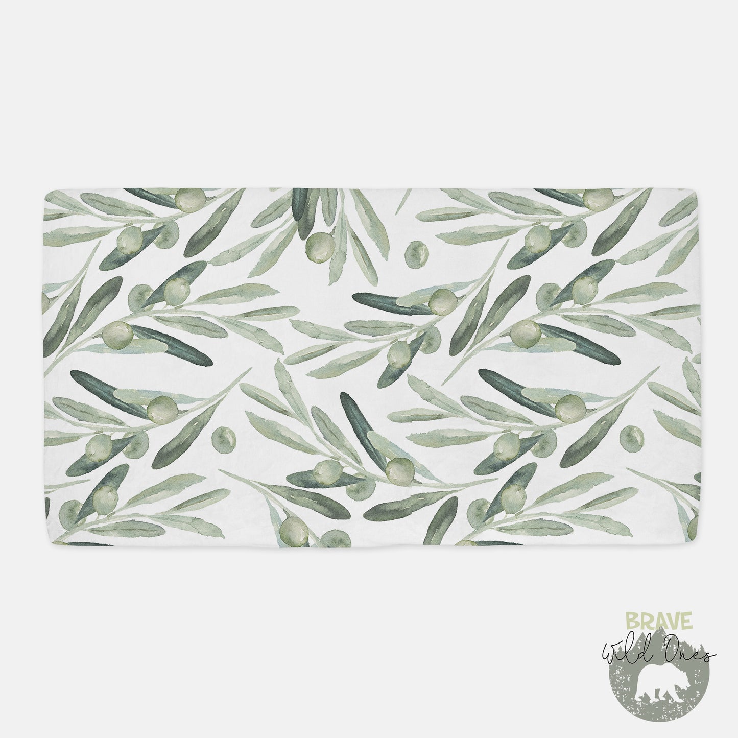 Olive Minky Crib Sheet, Nature Nursery Bedding