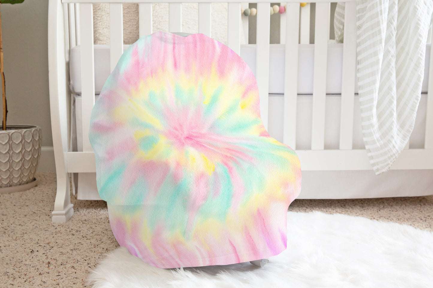 Tie Dye Car Seat Cover, Tie Dye Nursing Cover