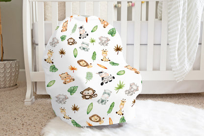 Safari Car Seat Cover, Jungle Nursing Cover - Safari Explorer